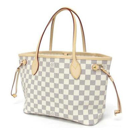 LV N51110 Neverfull PM Shoulder Bag Damier Azur Canvas