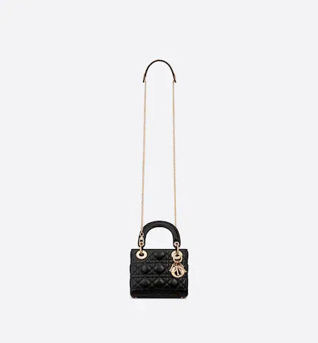 MINI LADY DIOR BAG Black Cannage Lambskin
