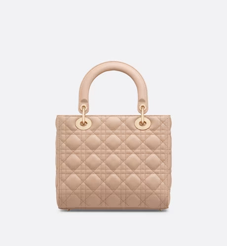 MEDIUM LADY DIOR BAG Sand Pink Cannage Lambskin