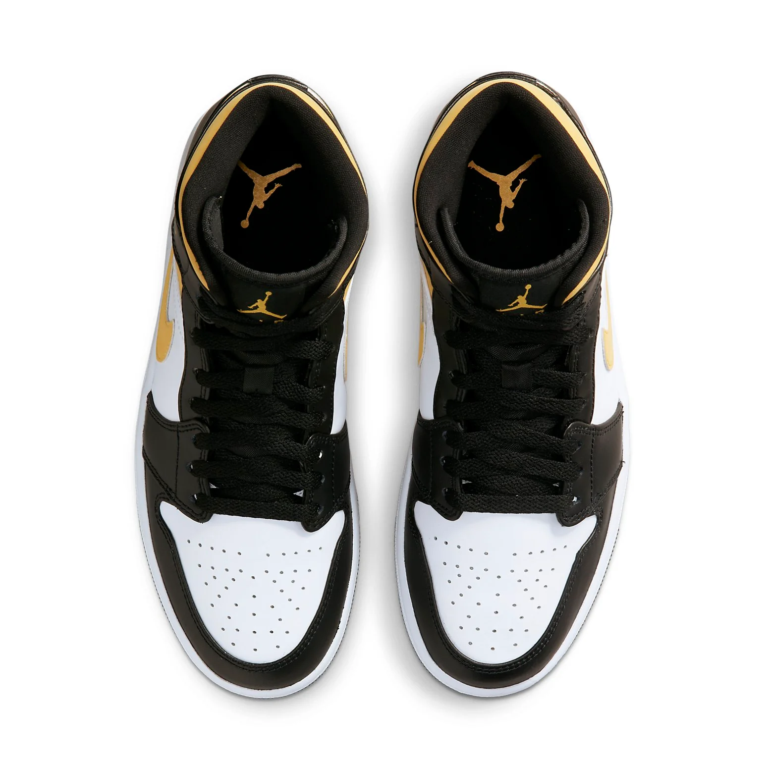 Air Jordan 1 Mid 'Black University Gold' 554724-177