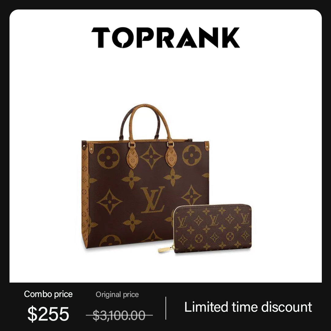 LV Louis Vuitton tote bag long wallet 2-piece set deals Ref: M45320 + M42616