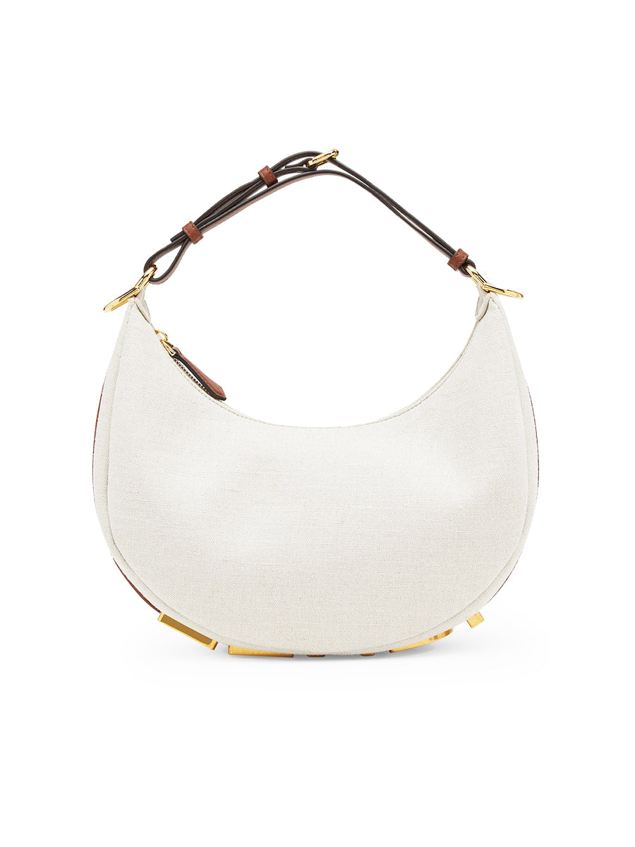 Fendi Fendigraphy Small in White Canvas