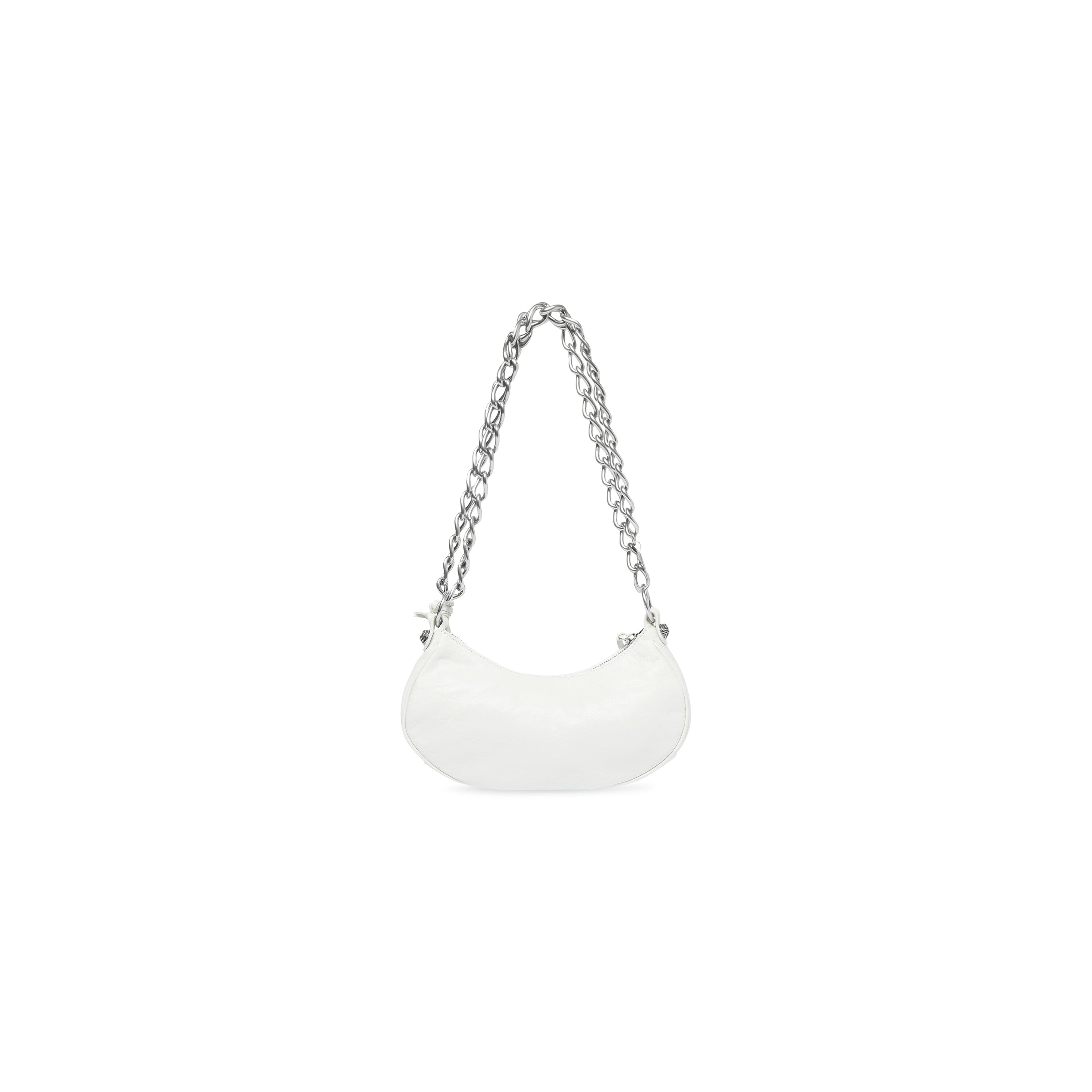 WOMEN'S LE CAGOLE XS SHOULDER BAG WITH CHAIN IN OPTIC WHITE