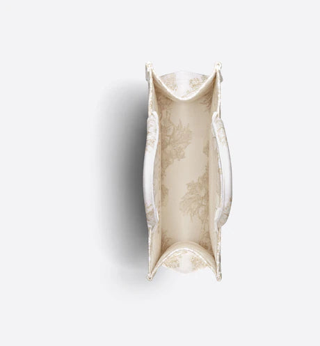 MEDIUM DIOR BOOK TOTE Dior Rêve d'Infini Embroidery with Gold-Tone Metallic Thread (36 x 27.5 x 16.5 cm)