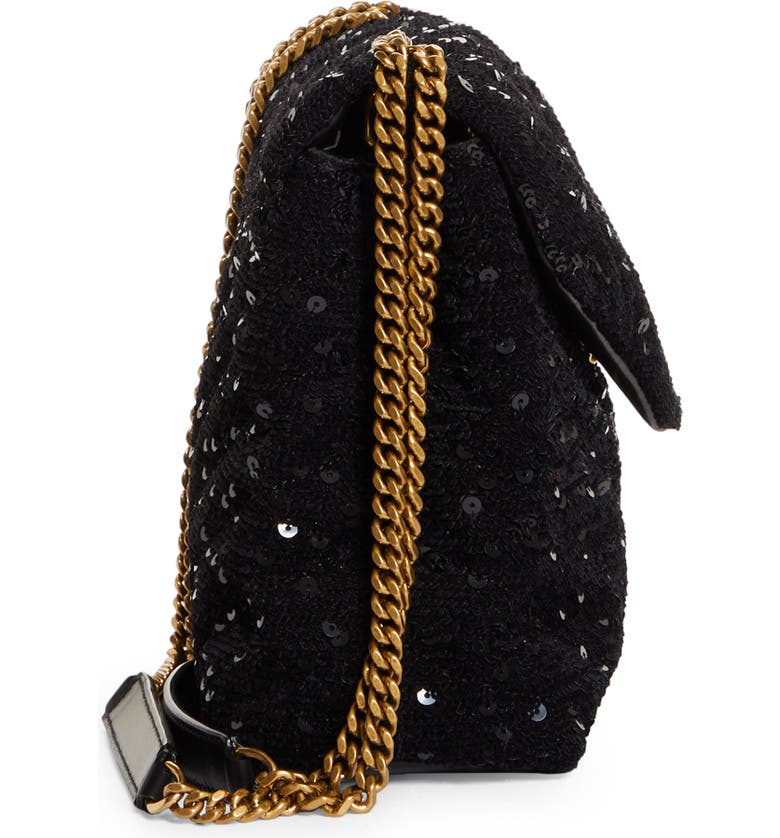 YSL Loulou Small Chain Bag in Quilted 'Y' Leather Satin and Sequins