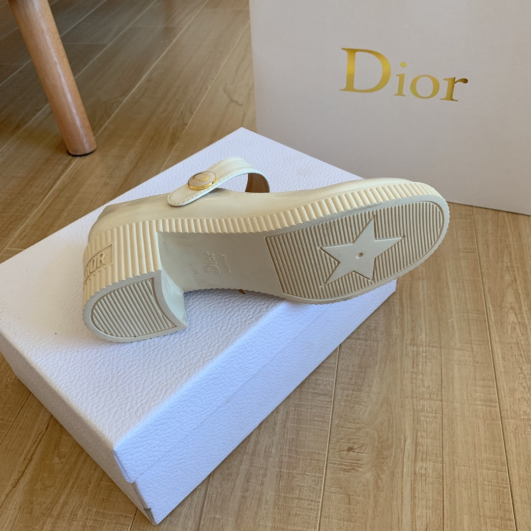 2023 Lucky star enamel buckle high heels