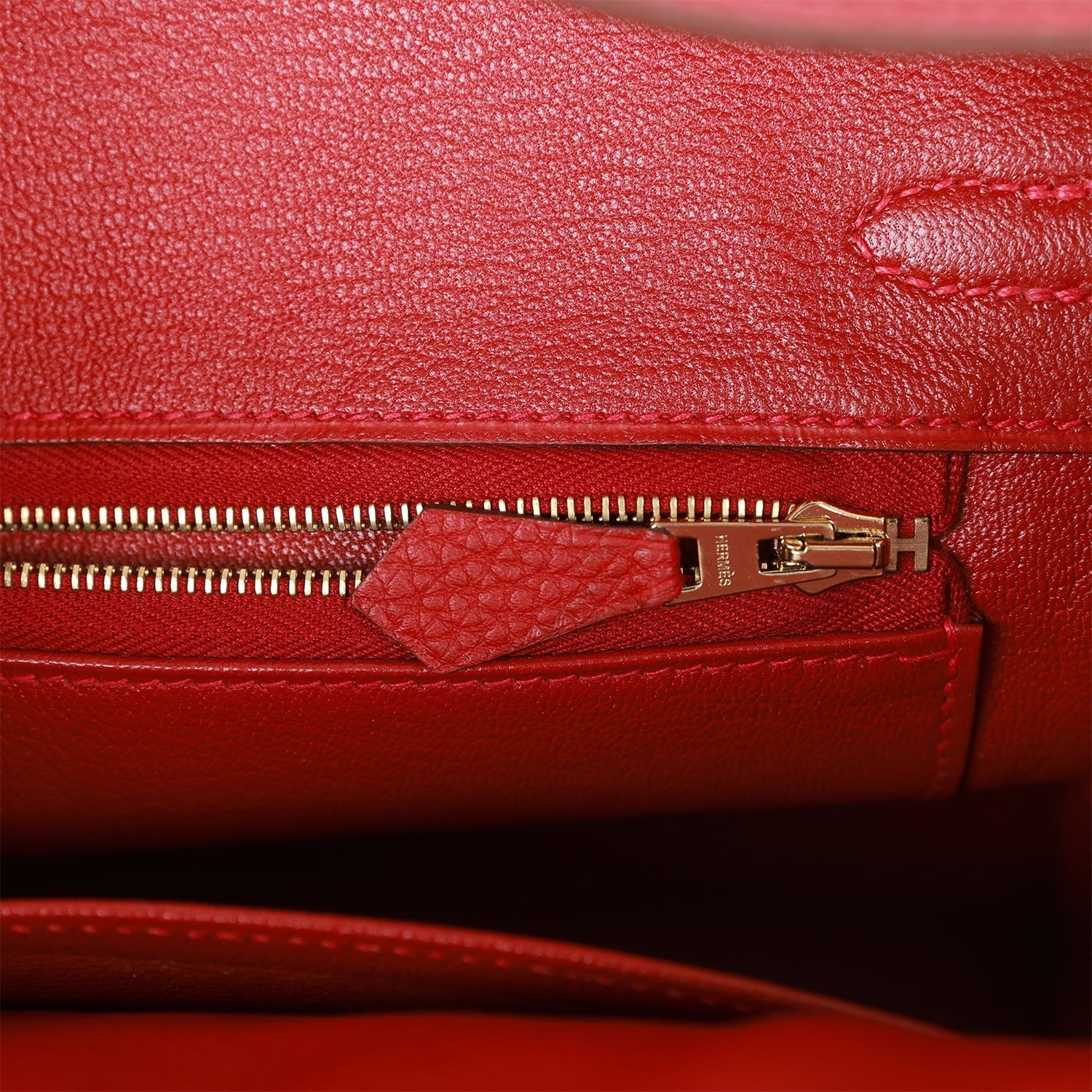 Hermès Birkin 25 Rouge Vif Togo Gold Hardware