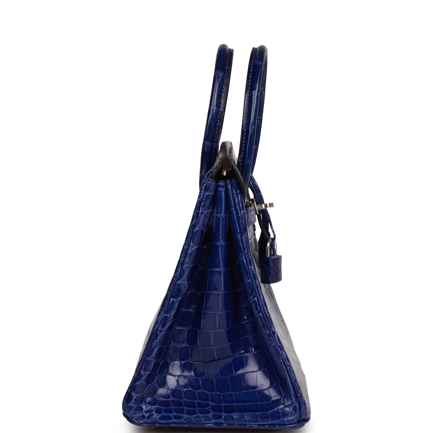 Hermès Birkin 25 Bleu Electric Shiny Niloticus Crocodile Palladium Hardware