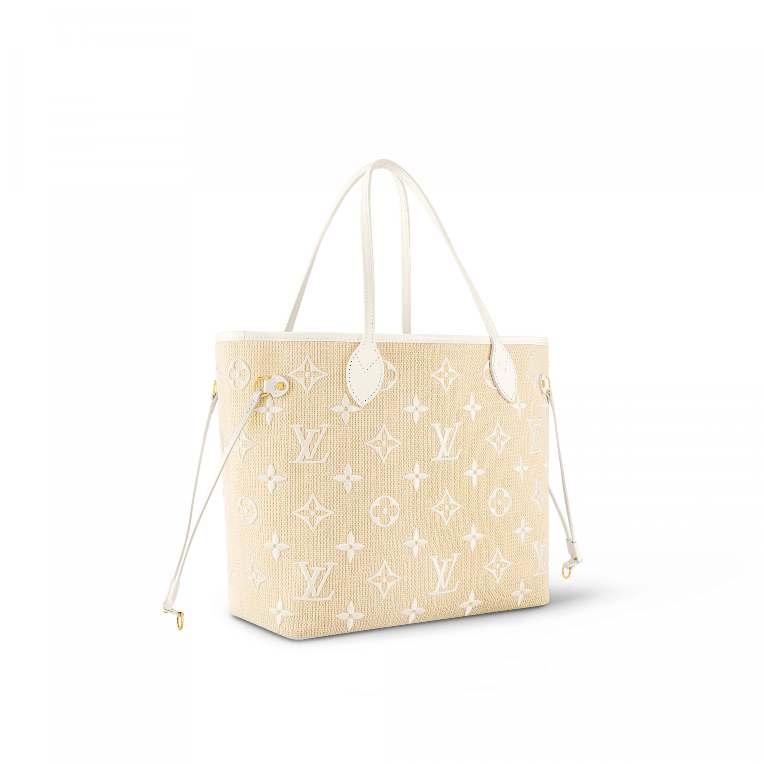 Louis Vuitton M22839 Neverfull MM Lotus Cotton White Beige