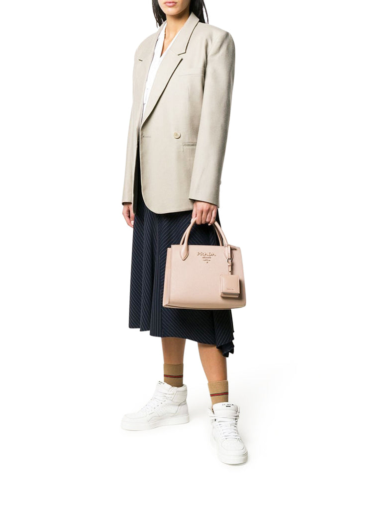 Prada Saffiano Leather Prada Monochrome Bag in Powder Pink