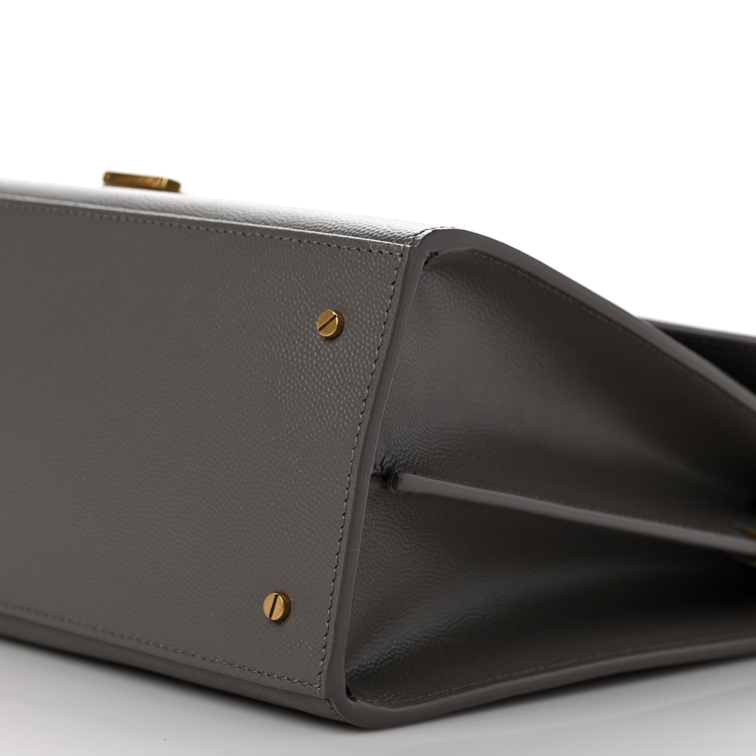 YSL Cassandra Medium Top Handle in Box YSL Leather and Suede