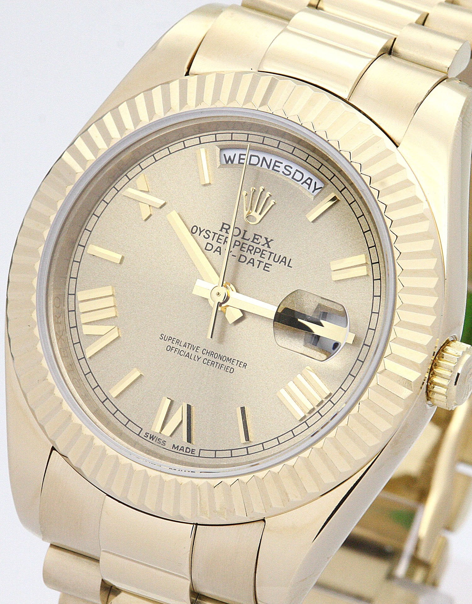 Replica Rolex Day-Date II 41mm Gold Dial 218238