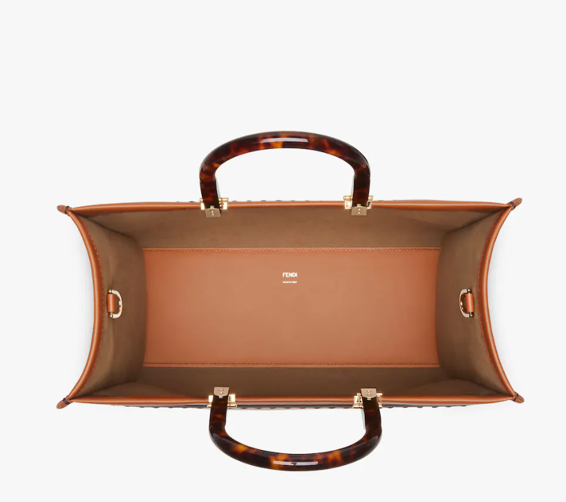 Fendi Sunshine Medium - Brown leather shopper