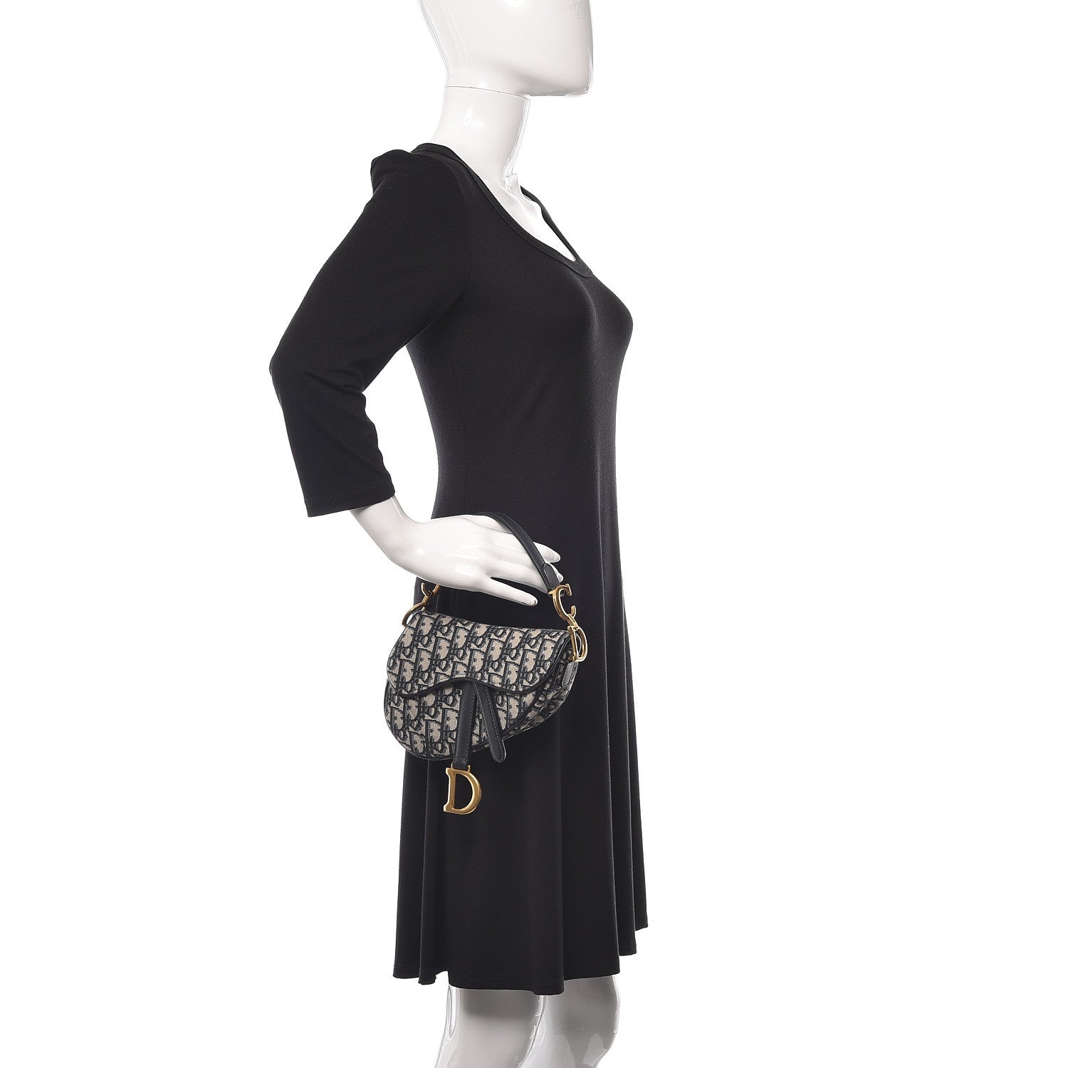 CHRISTIAN DIOR Oblique Mini Saddle Bag Blue