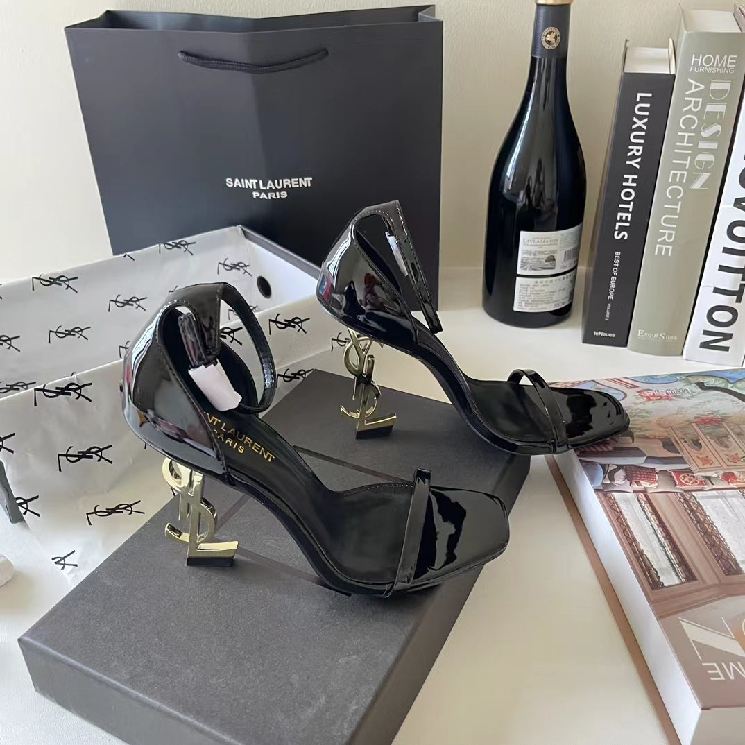 9 colors exclusive logo high heel sandals