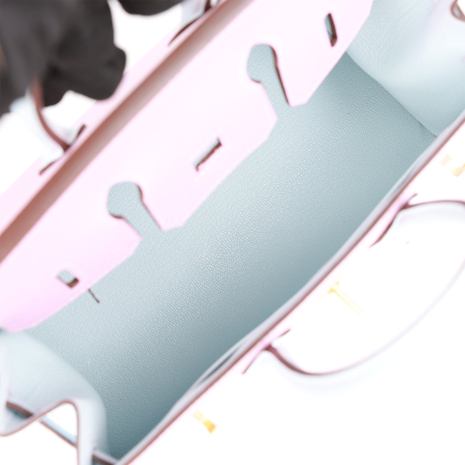 Hermès Special Order (HSS) Birkin Sellier 25 Mauve Sylvestre and Bleu Brume Epsom Brushed Gold Hardware