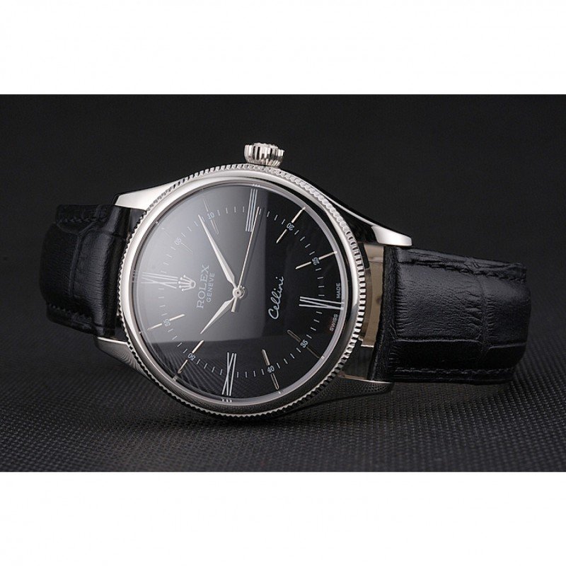 Superclone Rolex Cellini 38mm Black Dial REP016804