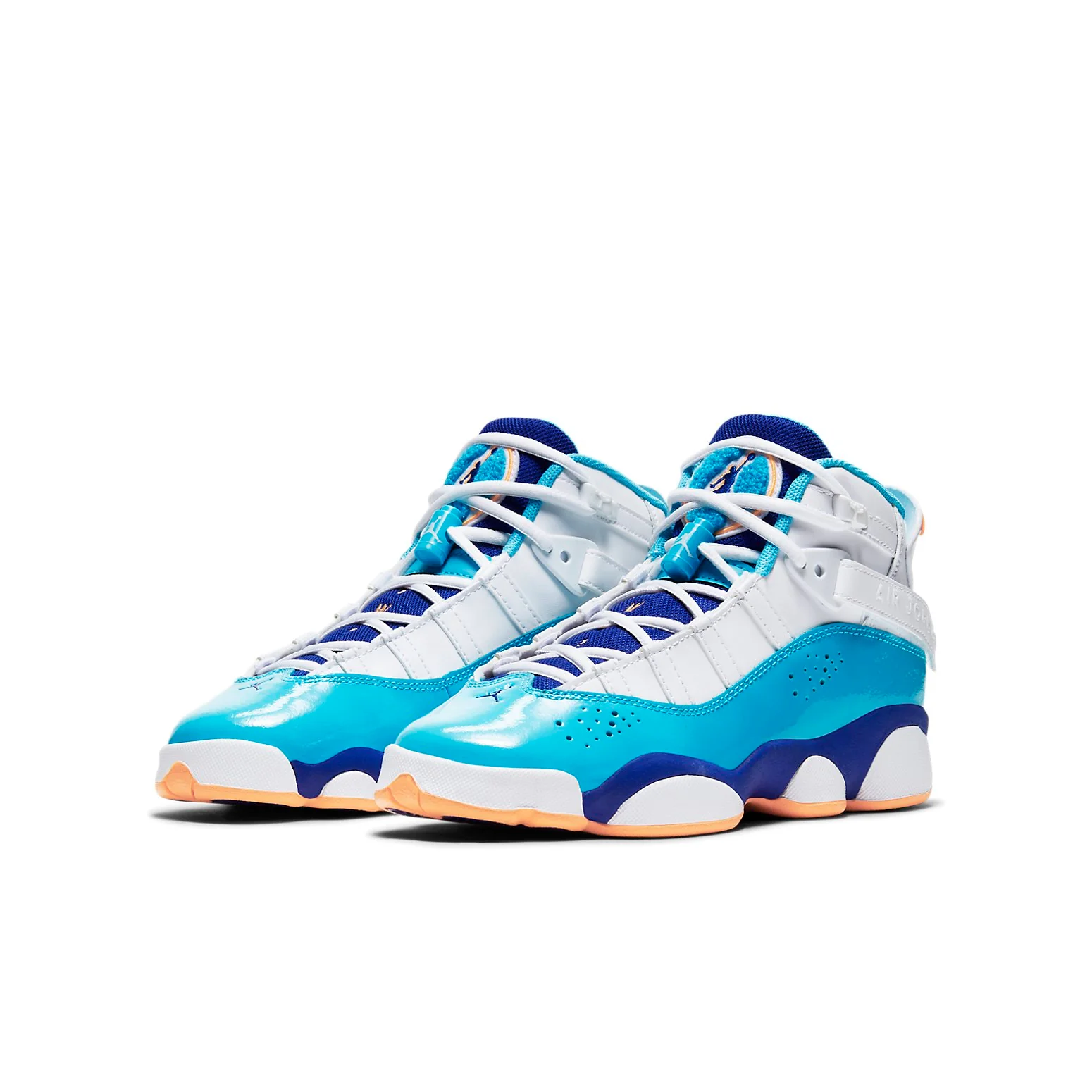 (GS) Air Jordan 6 Rings 'White Blue Orange' 323399-105
