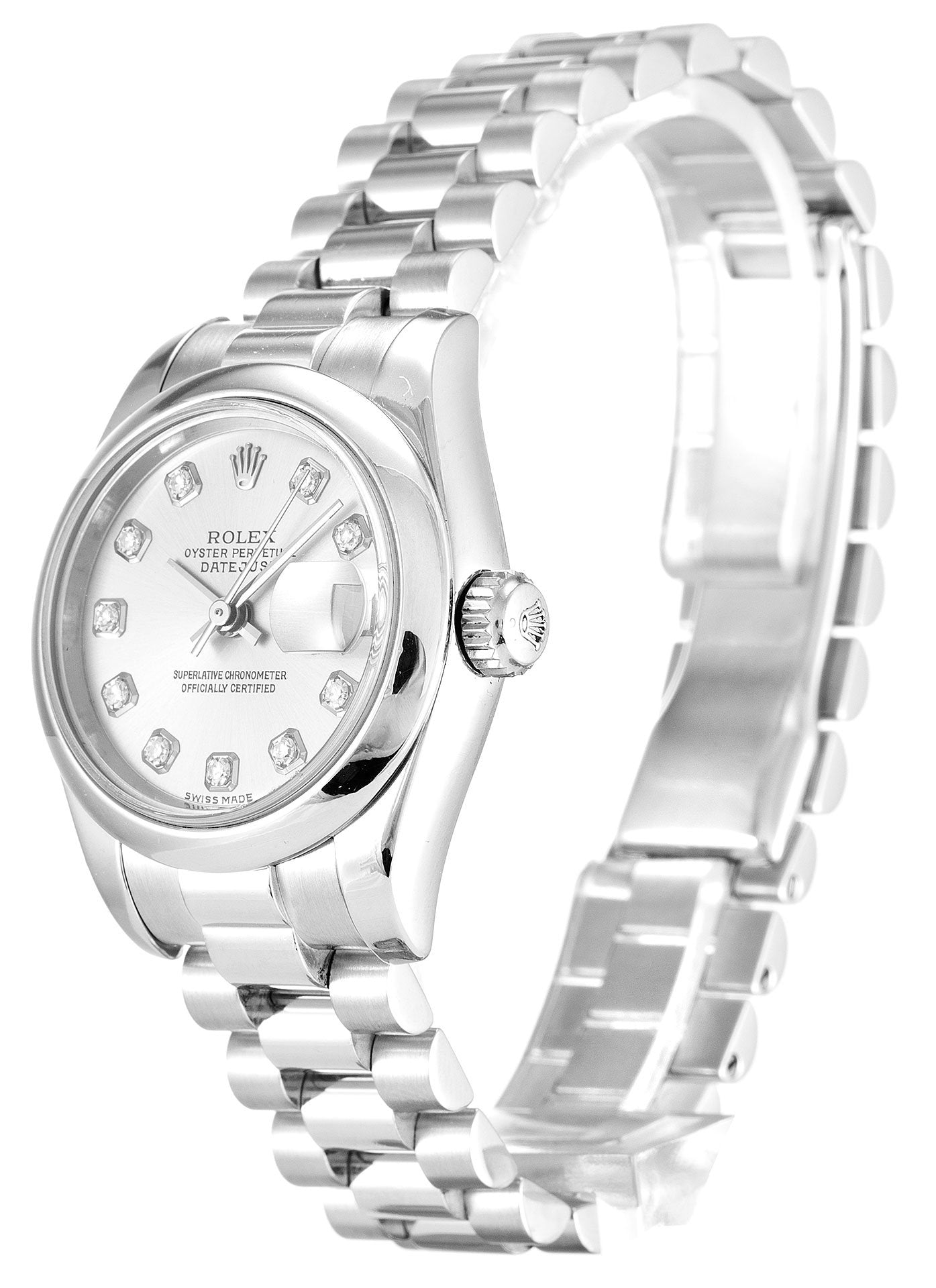 Replica Rolex Lady-Datejust 26mm Silver Dial 179166