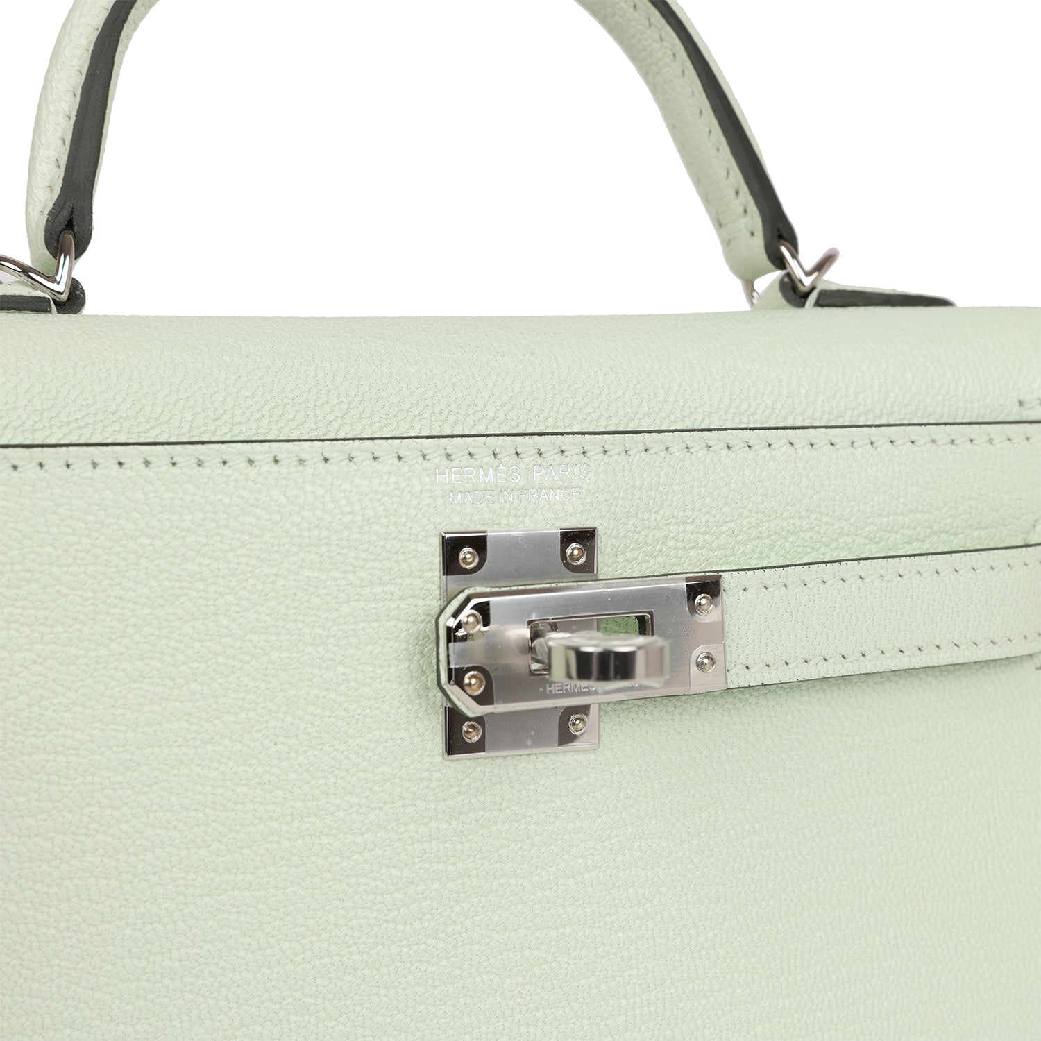 Hermès Kelly Sellier 20 Vert Fizz Chevre Palladium Hardware