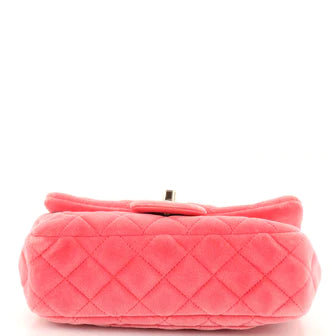 Chanel Pearl Crush Flap Bag Quilted Velvet with Crystal Detail Mini