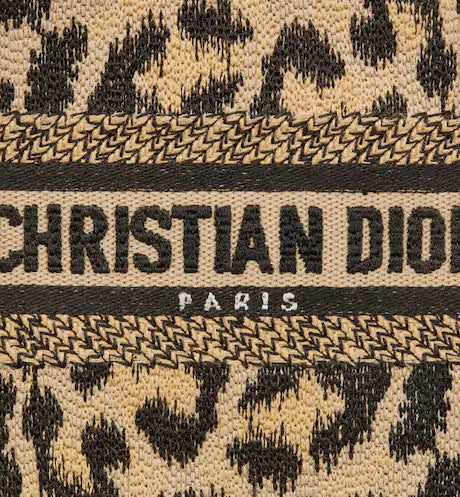 MINI DIOR BOOK TOTE PHONE BAG Beige Multicolor Mizza Embroidery (13 x 18 x 5 cm)