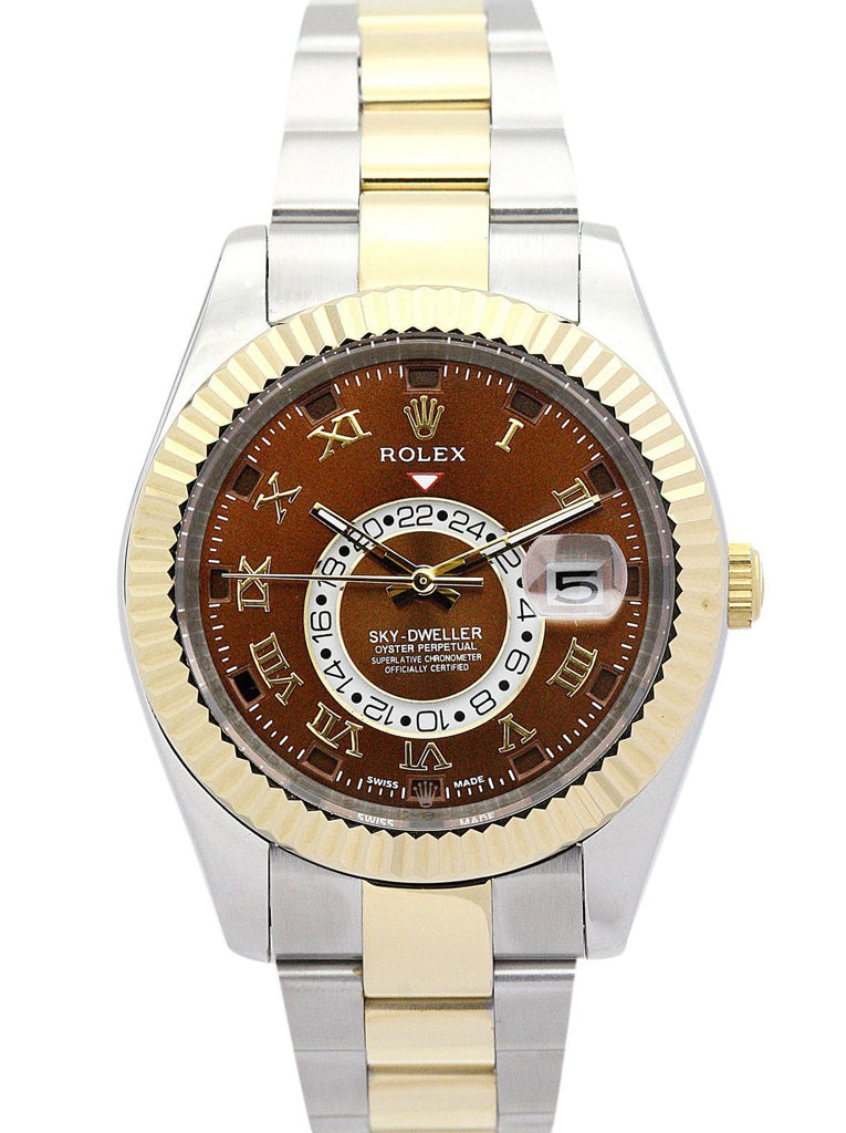 Replica Rolex Sky-Dweller 42mm Brown Dial 326938-2