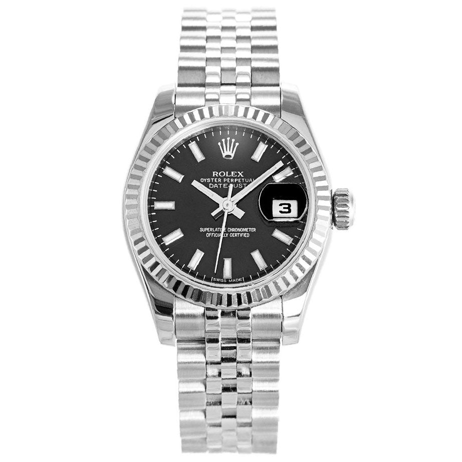 Rolex Datejust Black Ladies 179174