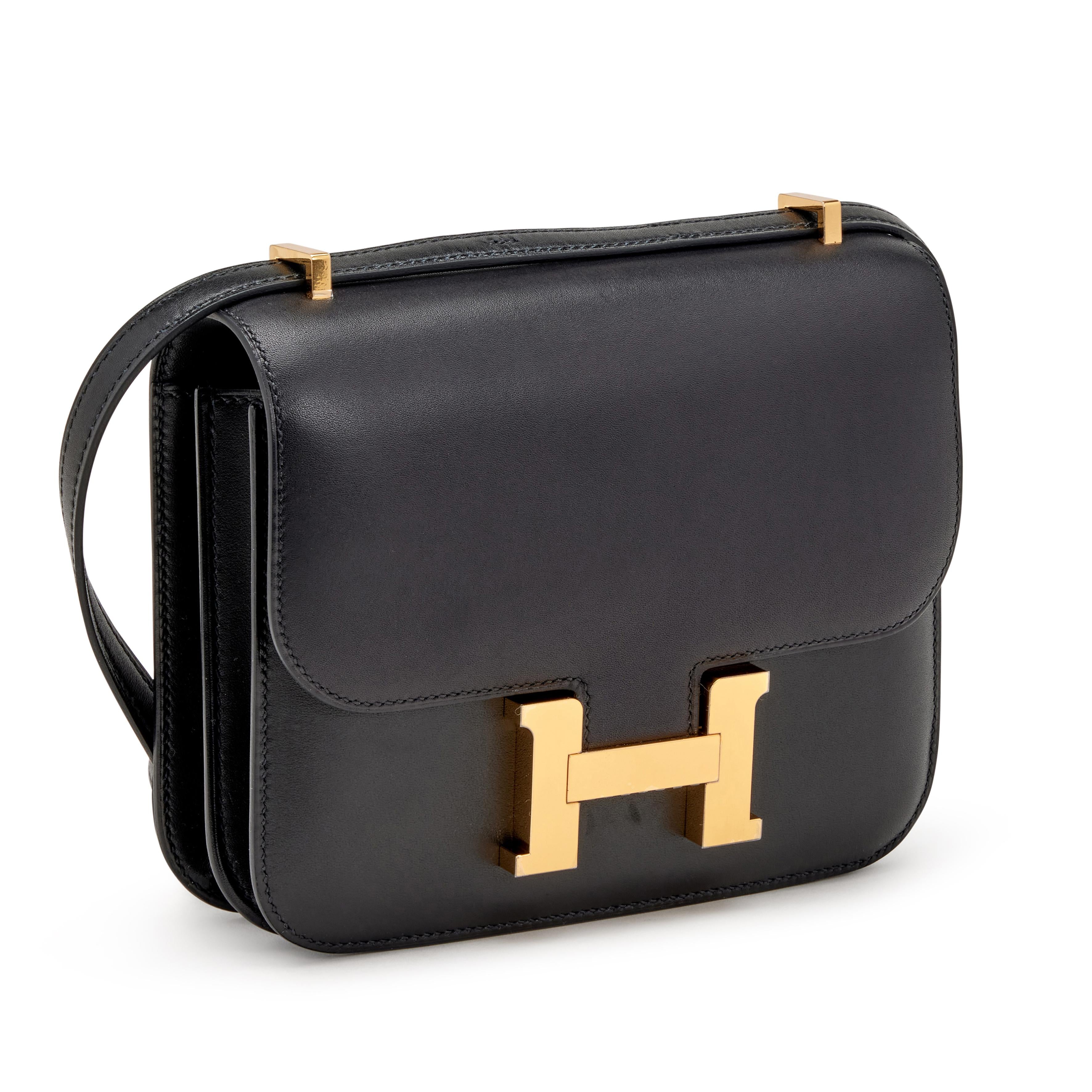 Hermès Constance Bag 18 Black Epsom Gold Hardware