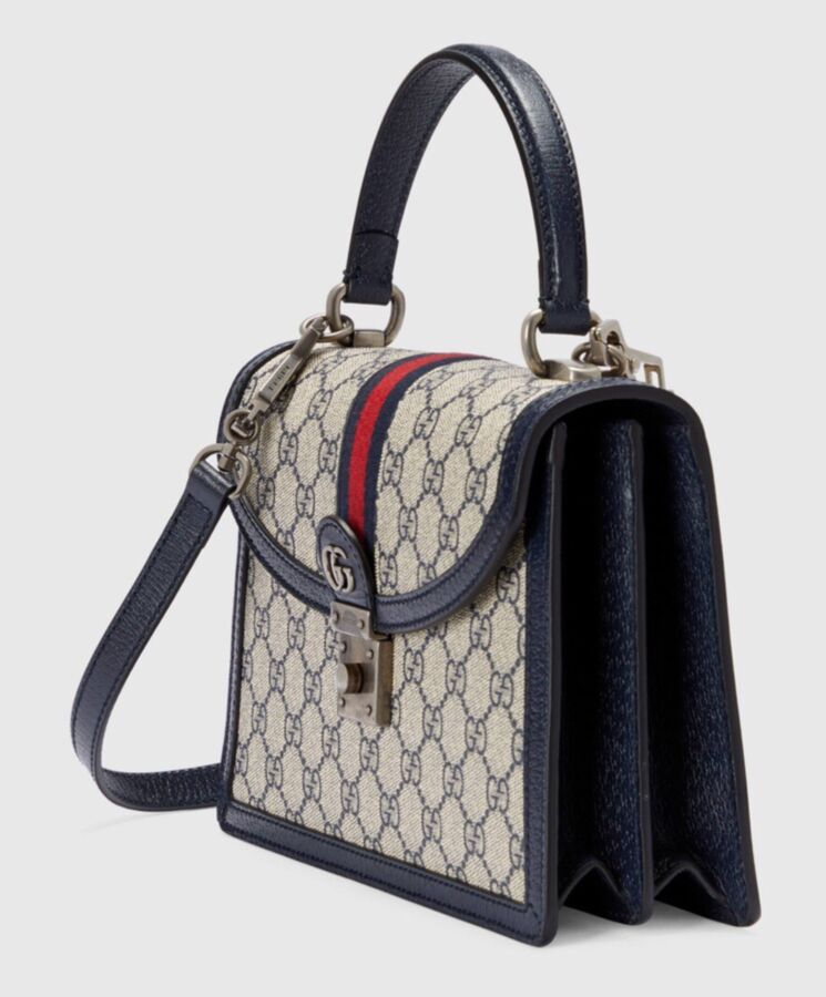 Gucci Ophidia GG Small Tote Bag 651055 Dark Blue