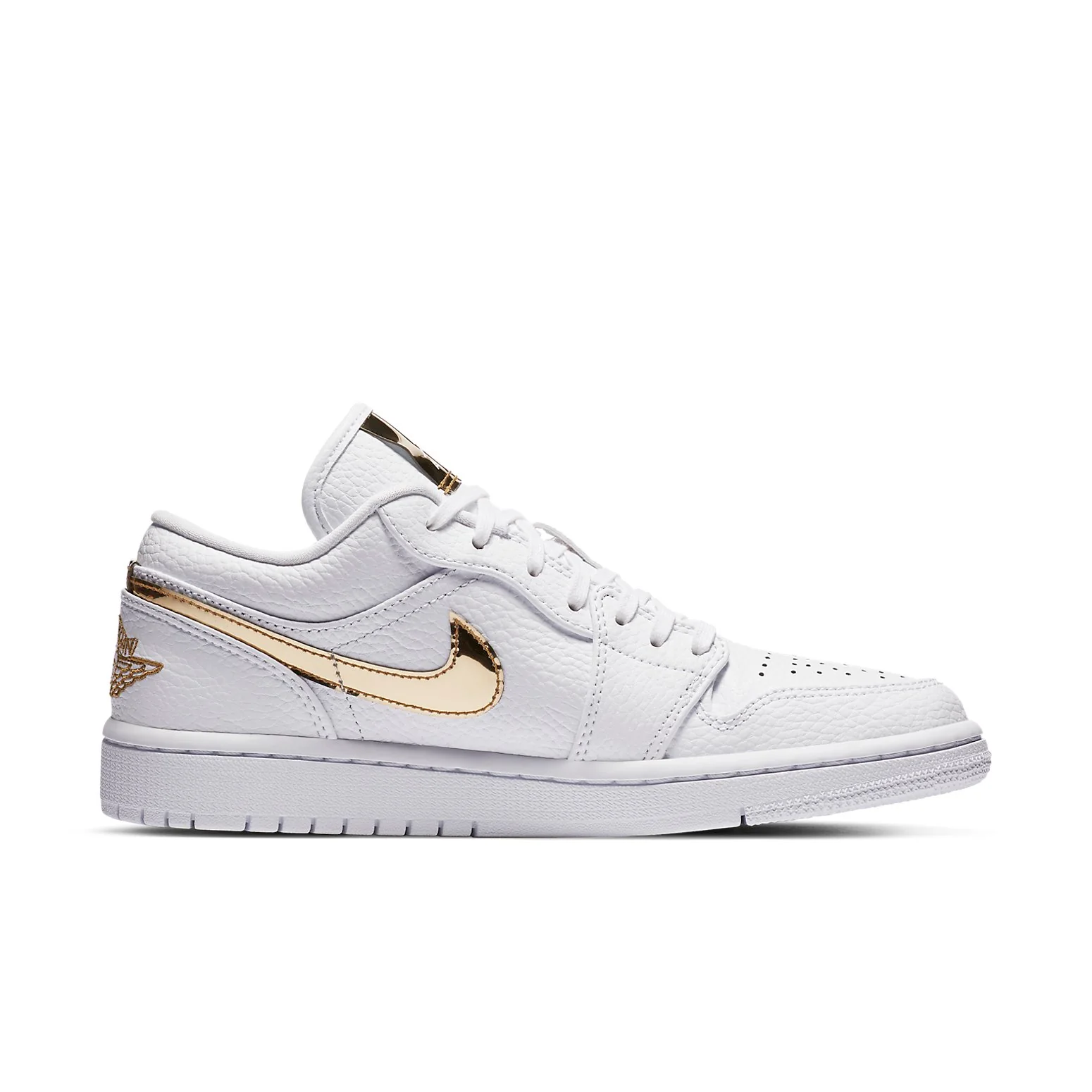 (WMNS) Air Jordan 1 Retro Low 'White Metallic Gold' CZ4776-100