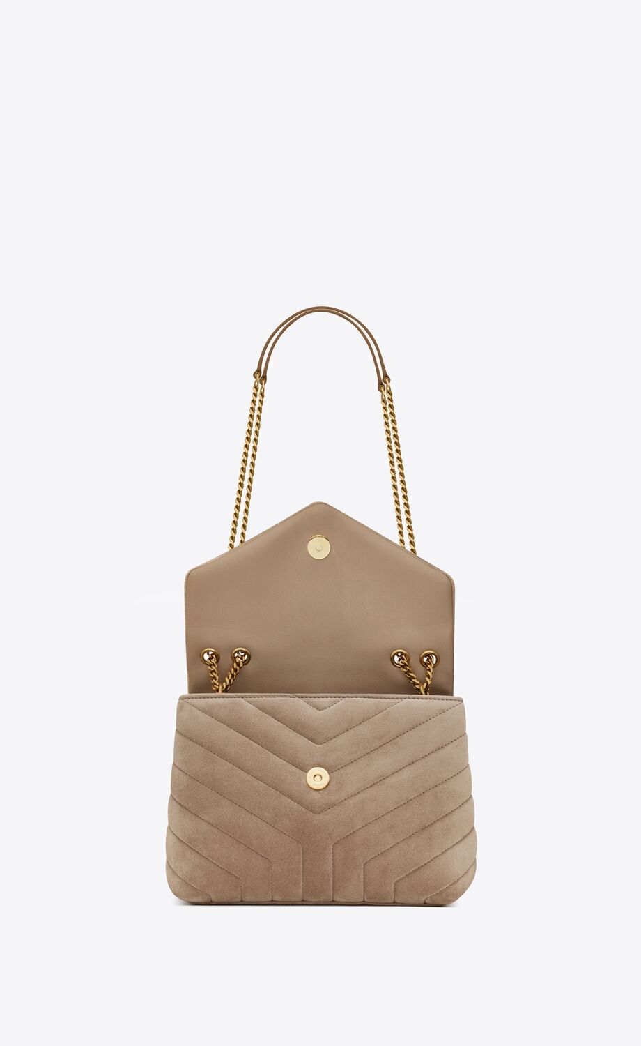 YSL Loulou Small Chain Bag in Quilted 'Y' Suede