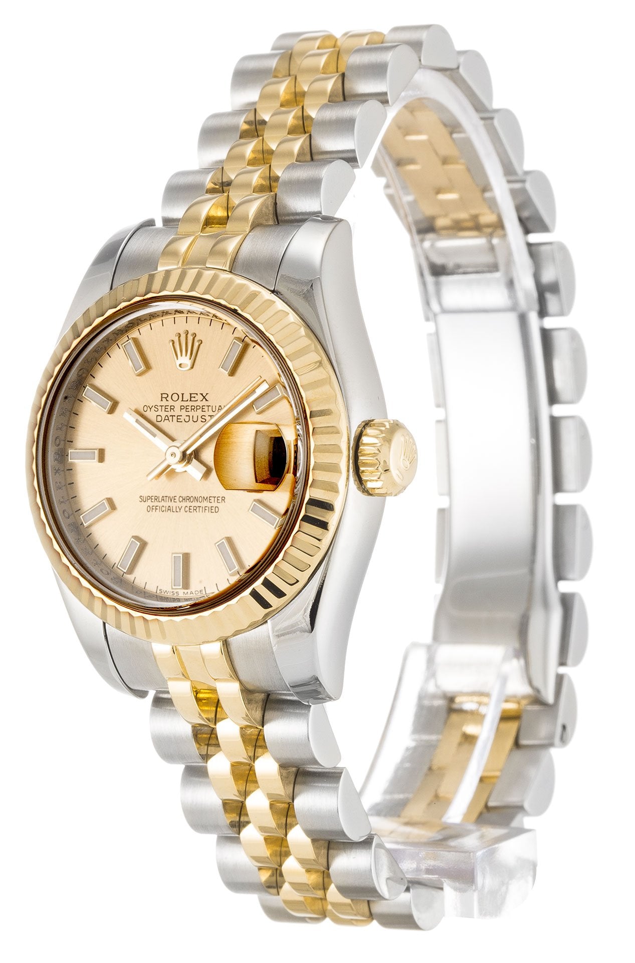 Replica Rolex Lady-Datejust 26mm Champagne Dial 179173-3