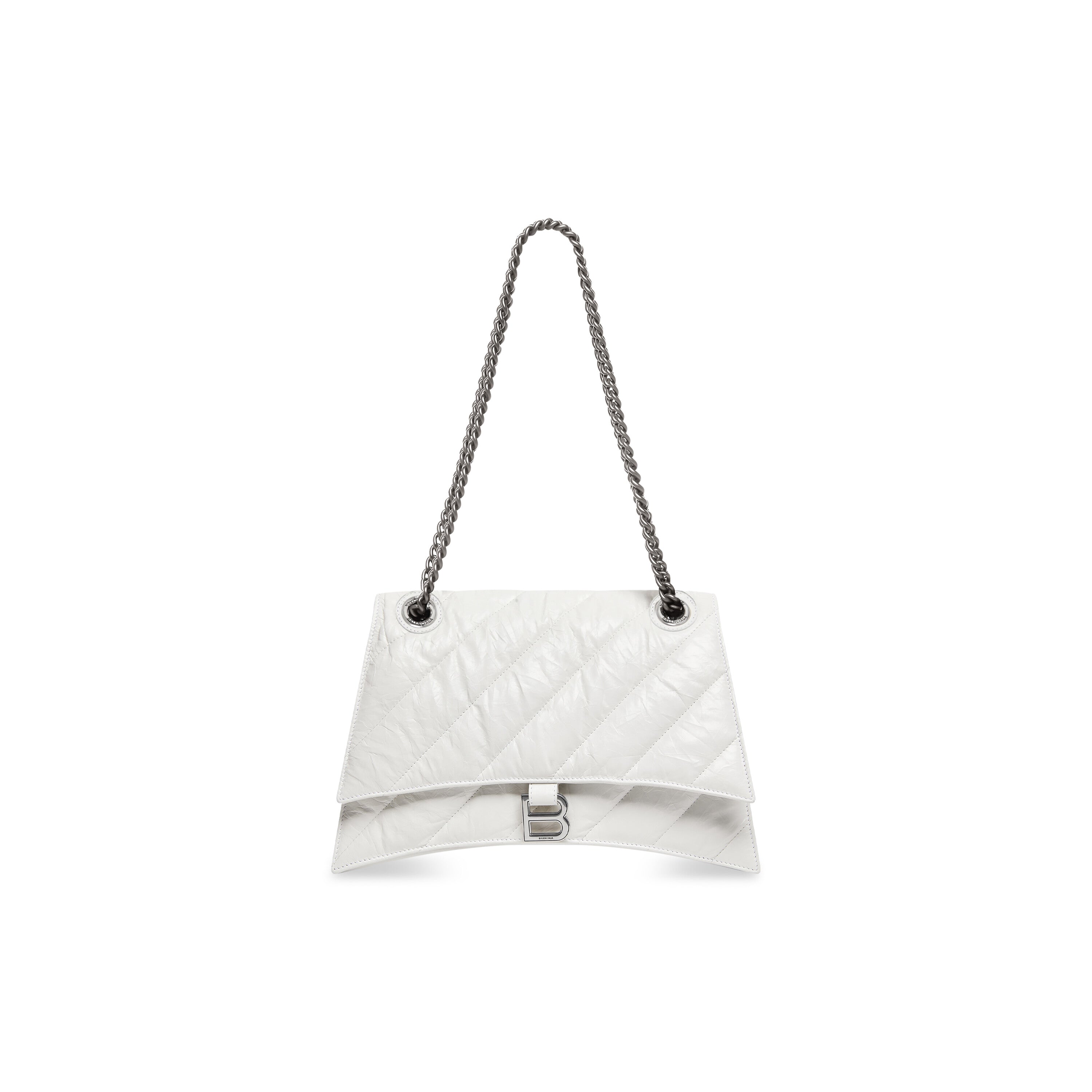 WOMEN'S CRUSH MEDIUM CHAIN BAG QUILTED IN OPTIC WHITE
