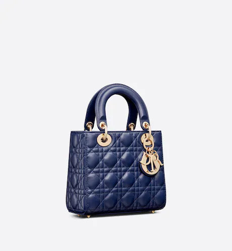 SMALL LADY DIOR MY ABCDIOR BAG Royal Blue Cannage Lambskin