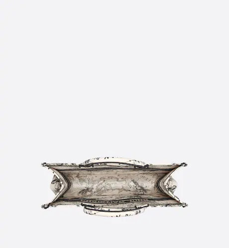 LARGE DIOR BOOK TOTE Latte Toile de Jouy Zodiac Embroidery (42 x 35 x 18.5 cm)