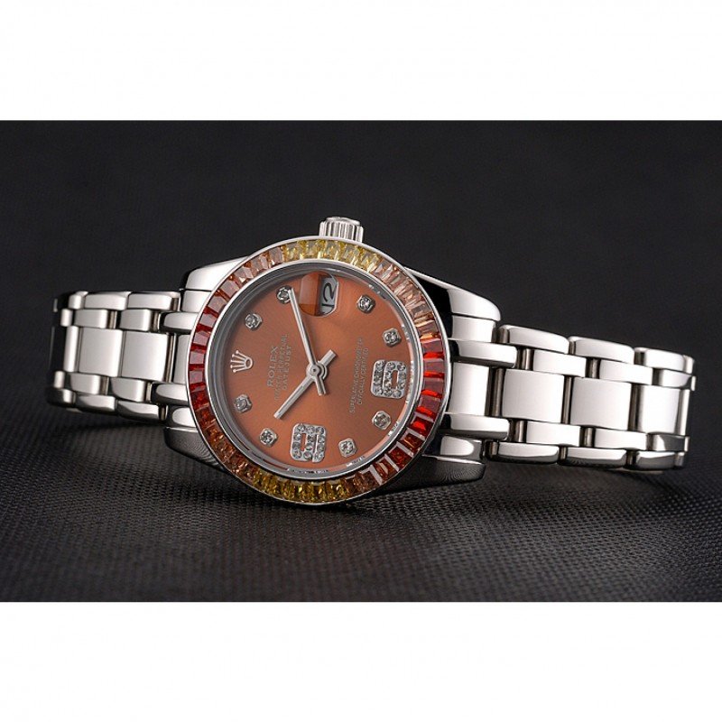 Replica Rolex Datejust 33mm Orange Dial REP016821