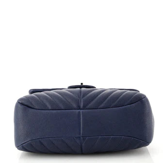 Chanel Puffy CC Flap Bag Chevron Caviar Large