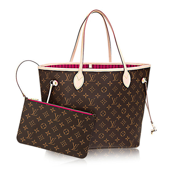 LV M41178 Neverfull MM Shoulder Bag Monogram Canvas