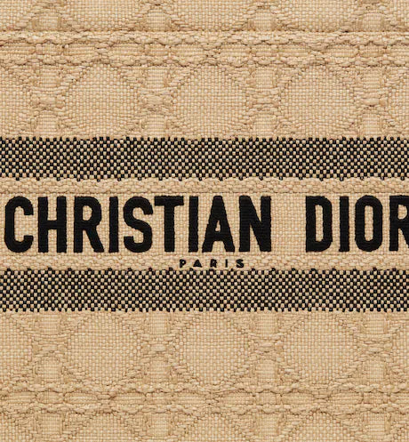 MEDIUM DIOR BOOK TOTE Natural Cannage Raffia (36 x 27.5 x 16.5 cm)