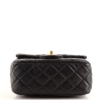 Pearl Crush Square Flap Bag Quilted Lambskin Mini