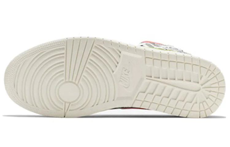 (GS) Air Jordan 1 Mid 'All Over Logos' 554725-143