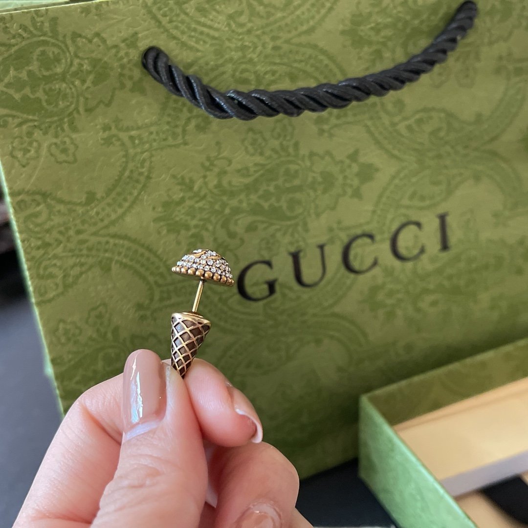 retro ice cream rhinestone earrings