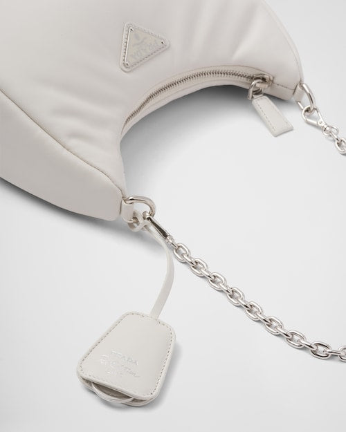 Padded nappa-leather Prada Re-Edition shoulder bag - White
