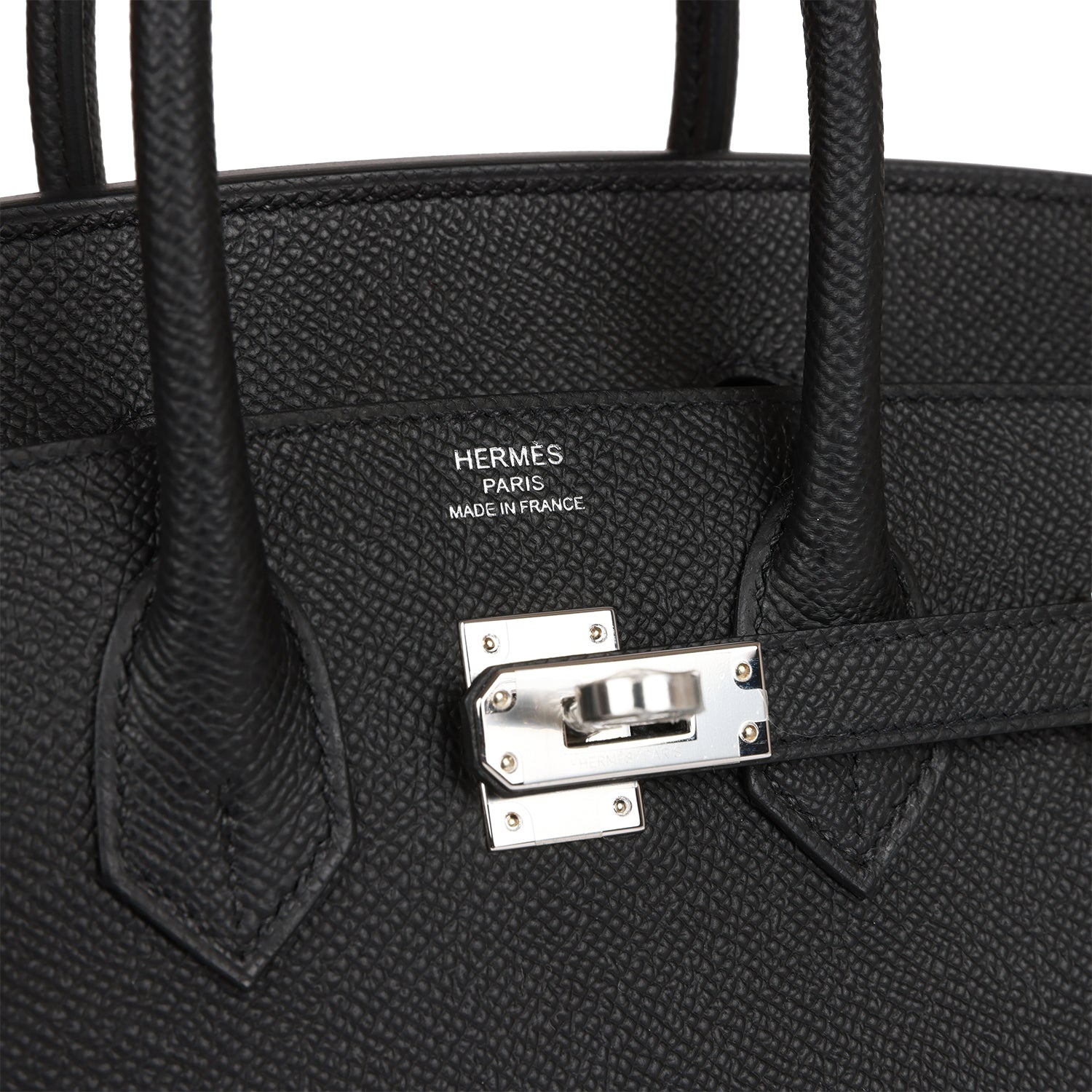 Hermès Birkin Sellier 25 Black Epsom Palladium Hardware