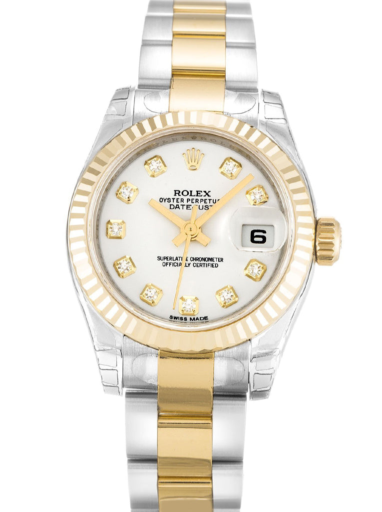 Replica Rolex Lady-Datejust 26mm White Dial 179173