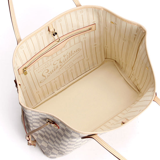 LV N51107 Neverfull MM Shoulder Bag Damier Azur Canvas