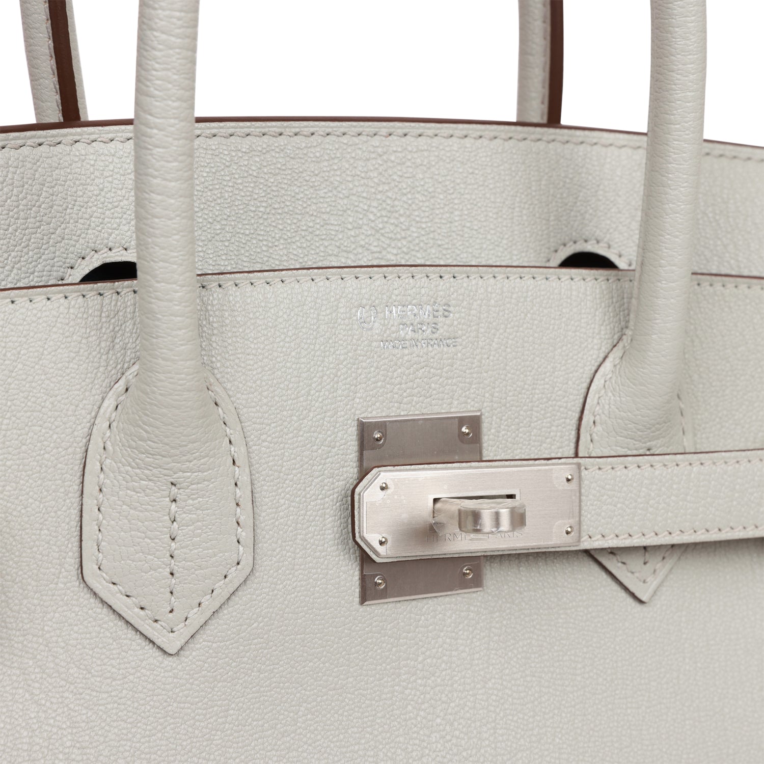 Hermès Special Order (HSS) Birkin 30 Gris Perle Verso Chevre Brushed Palladium Hardware
