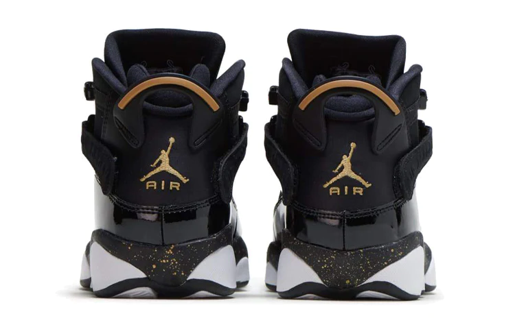 (GS) Air Jordan 6 Rings 'Black Metallic Gold' 323419-007