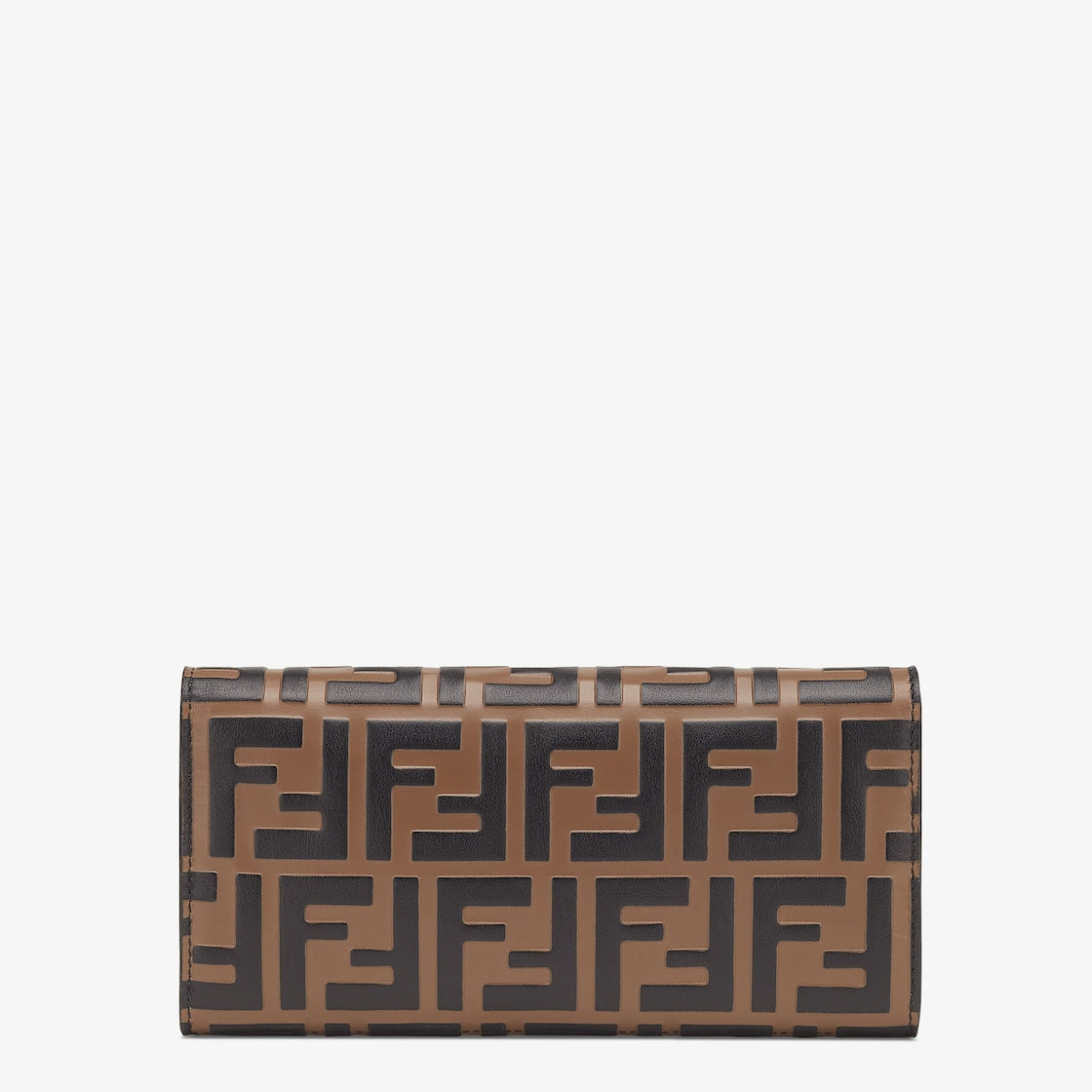 Fendi Continental Brown Leather Wallet